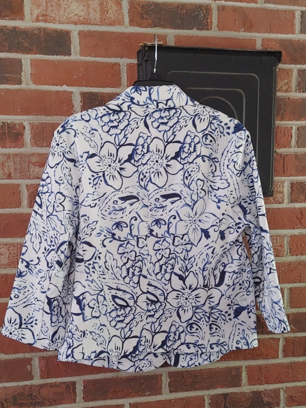 Cato Strong Blue 1 Button 3/4 Sleeve Blazer Size L - Picture 2 of 9